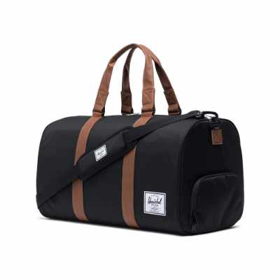 Duffel Bag BlackTan Synthetic Leather, Classic 42....